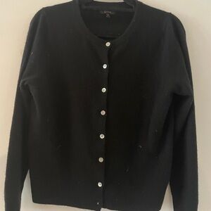 Quince Black Button-Up Cardigan